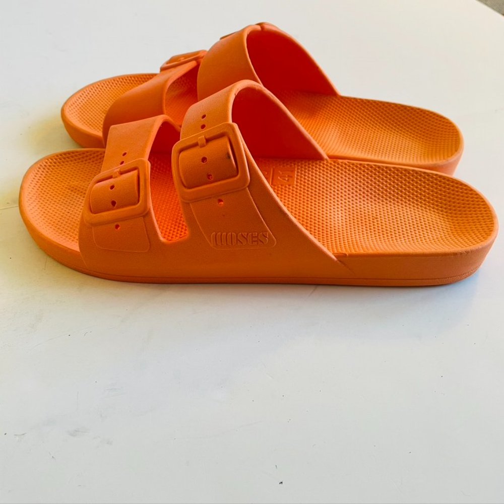 Freedom Moses Double Strap Slide Sandals Orange 40 - Picture 5 of 7